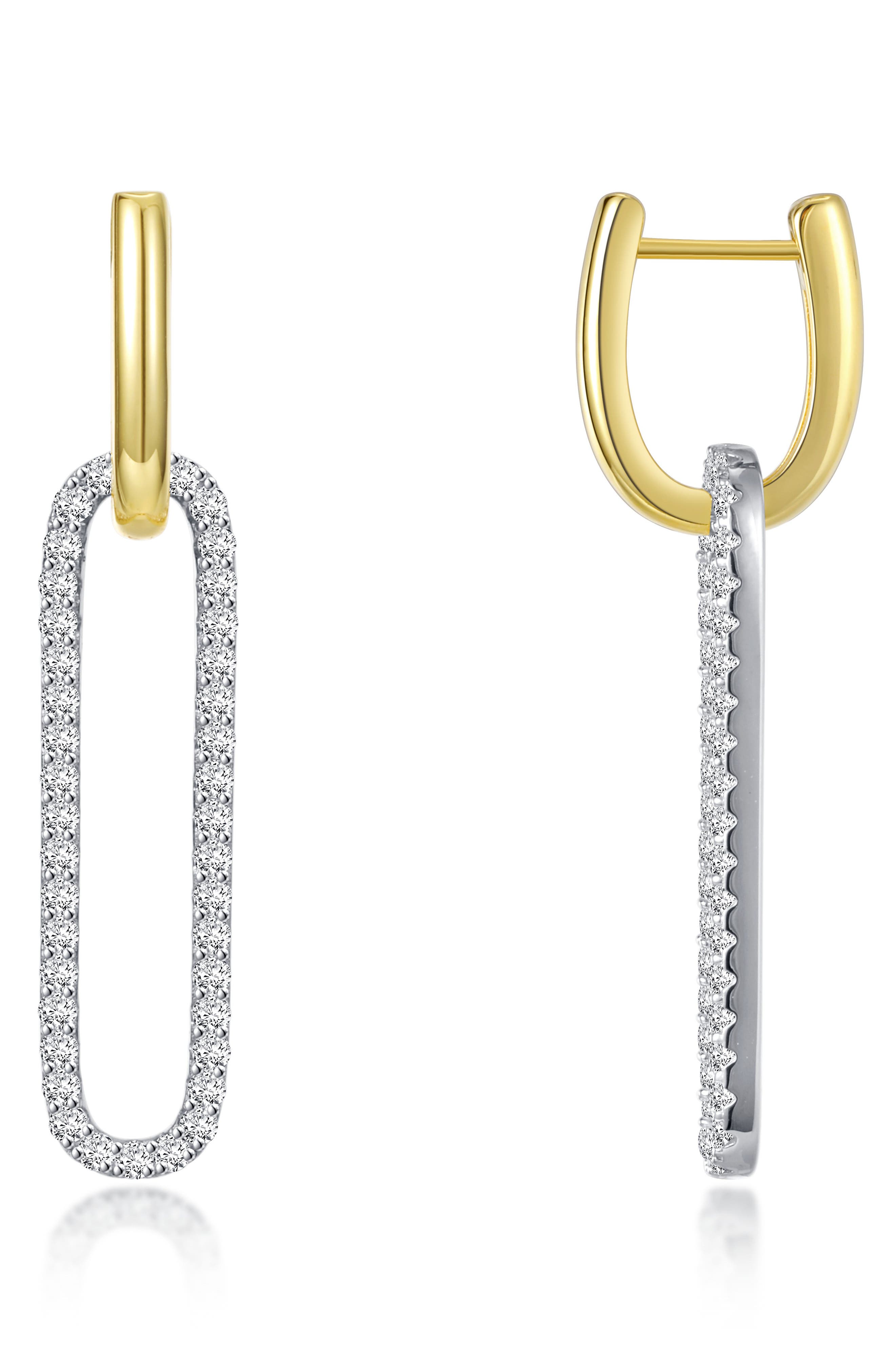 Paperclip Huggie Hoop Earrings