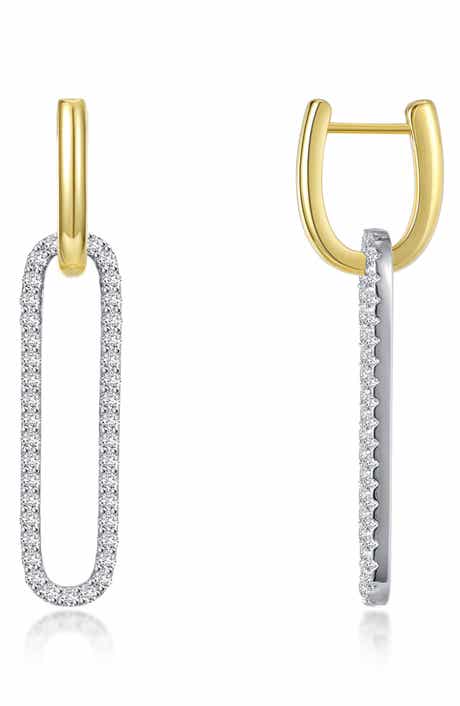 Paperclip Huggie Hoop Earrings