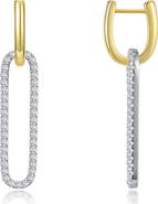 Lafonn Paperclip Huggie Hoop Earrings