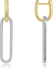 Lafonn Paperclip Huggie Hoop Earrings