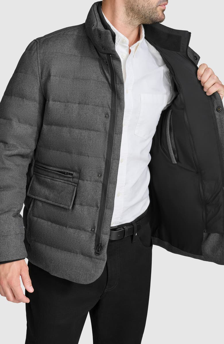 Cole Haan Quilted Down & Feather Fill Jacket with Removable Bib, Alternate, color, 