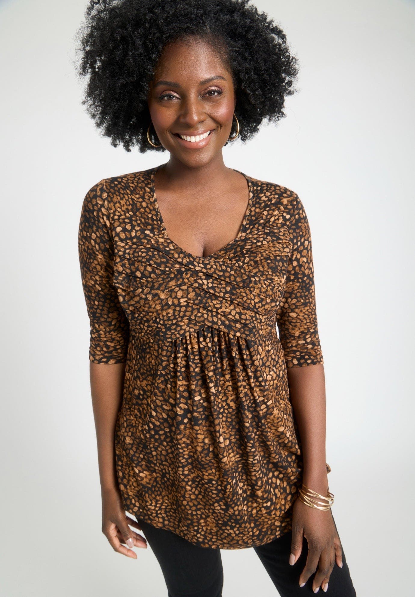 Stretch Knit Pleated Tunic - image 2