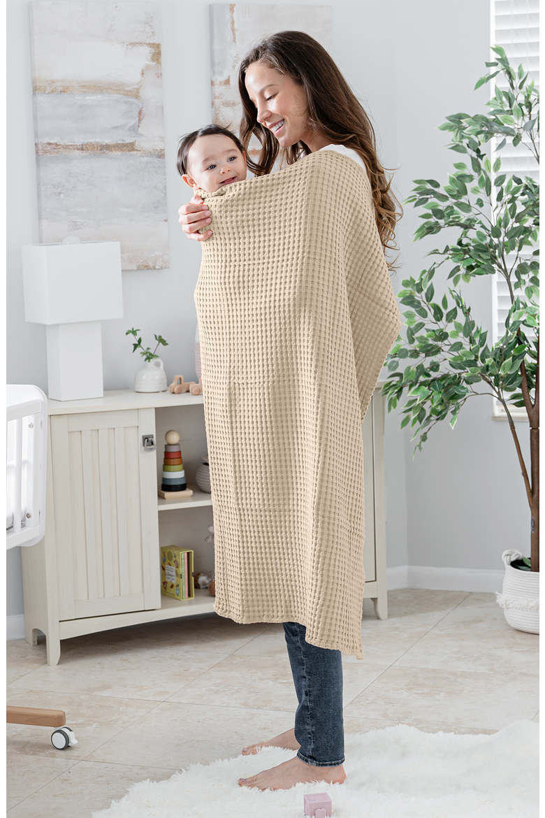 Baby Waffle Blankets, Alternate, color, Sand