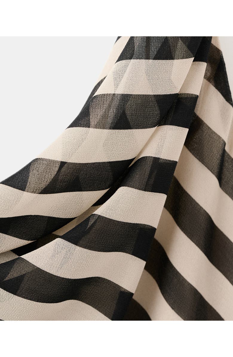 MANGO Stripe Slipdress & Scarf, Alternate, color, 