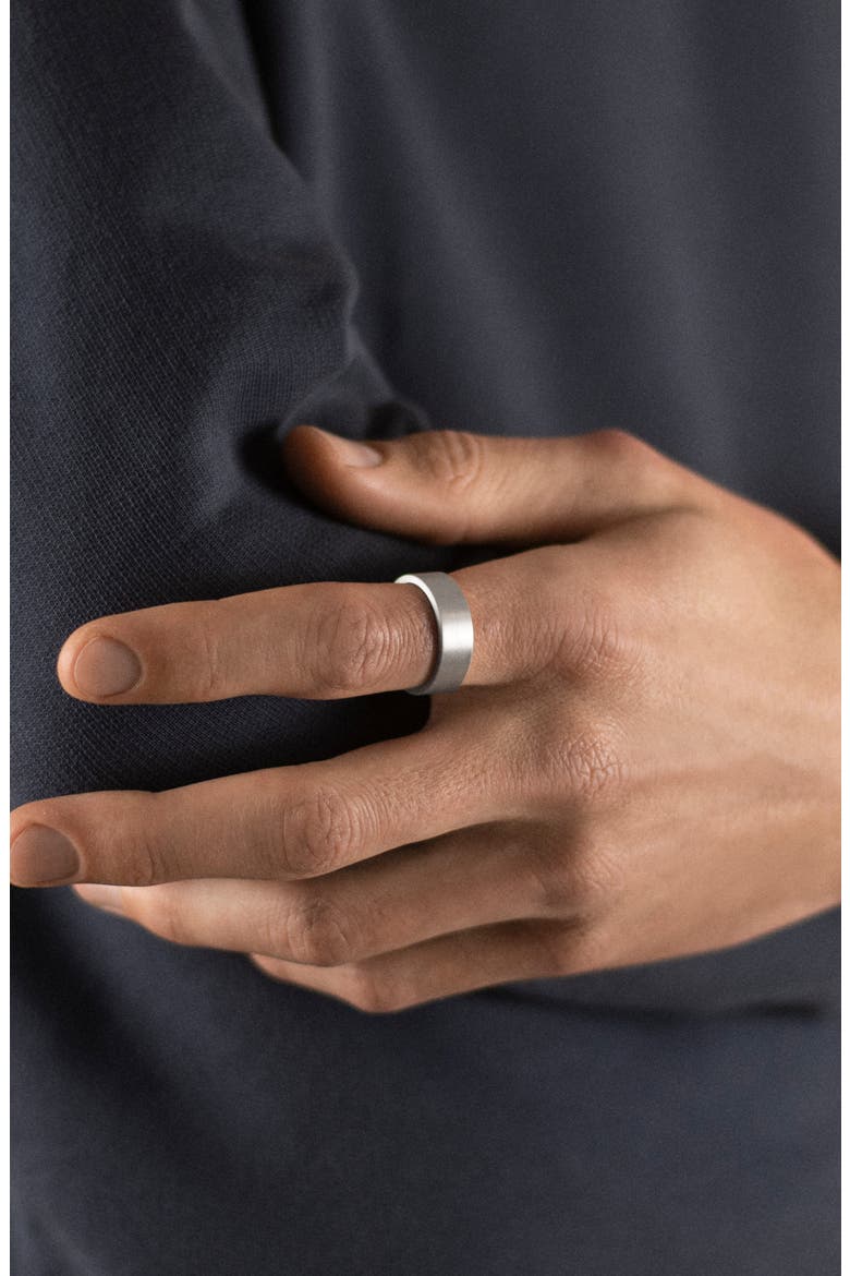 Men's Ribbon 11G Brushed Sterling Silver Band Ring, Alternate, color, SILVER