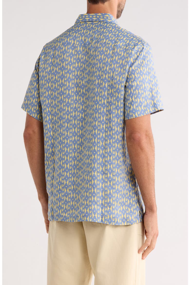 Linen Jacquard Button-Up Shirt, Alternate, color, CACTUS STRIPE INFINITY