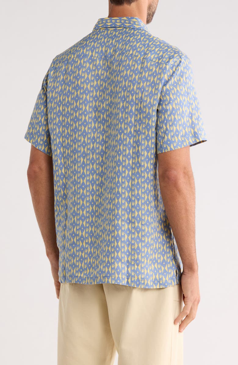 Scotch & Soda Linen Jacquard Button-Up Shirt, Alternate, color, Cactus Stripe Infinity