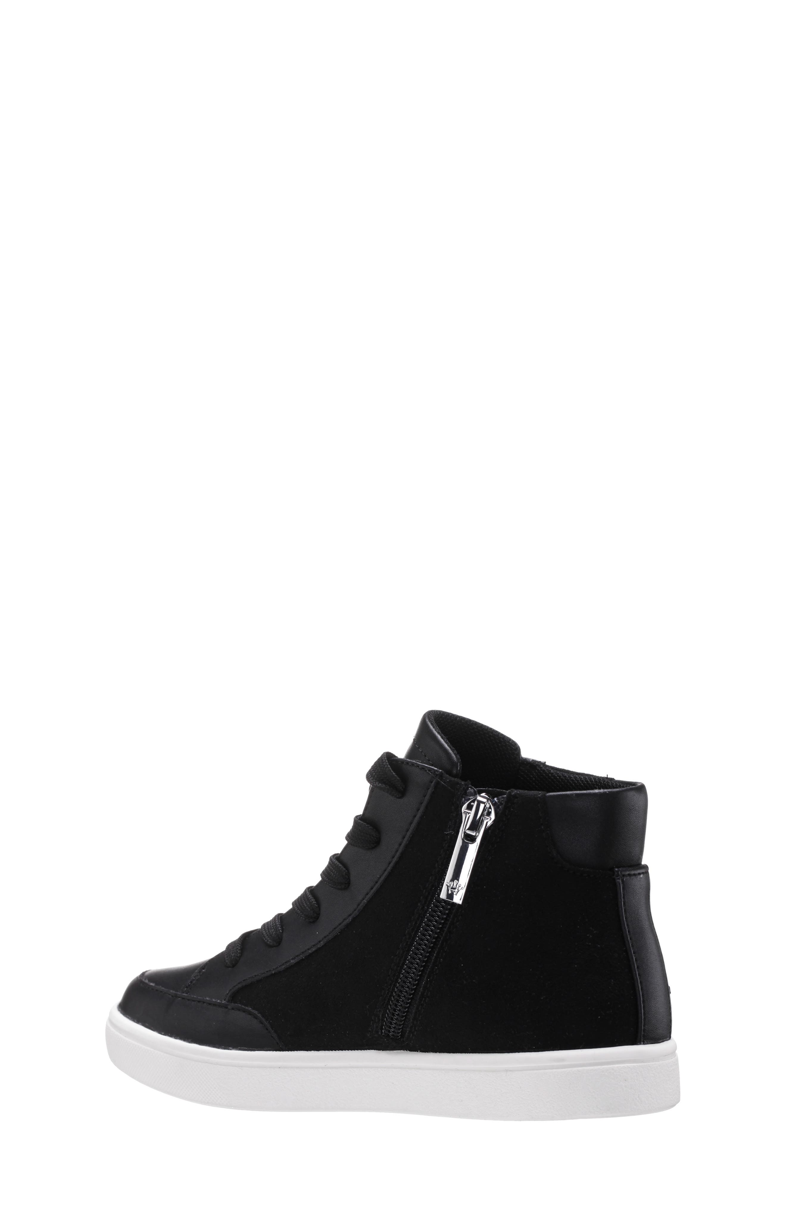 Nina Kids' Kala High Top Sneaker, Alternate, color, Black