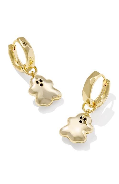 Kendra Scott Imitation Pearl Ghost Huggie Earrings In Gold