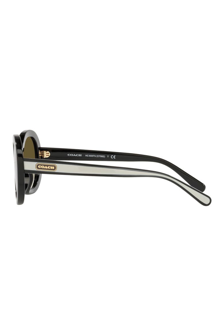 52mm Gradient Oval Sunglasses, Alternate, color, BLACK / OLIVE GRADIENT
