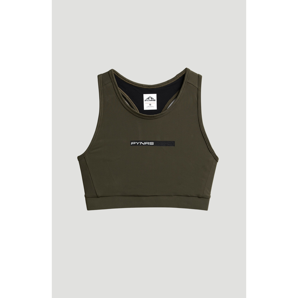 Pynrs Performance Streetwear Warren Sports Bra Women S In Deep Olive