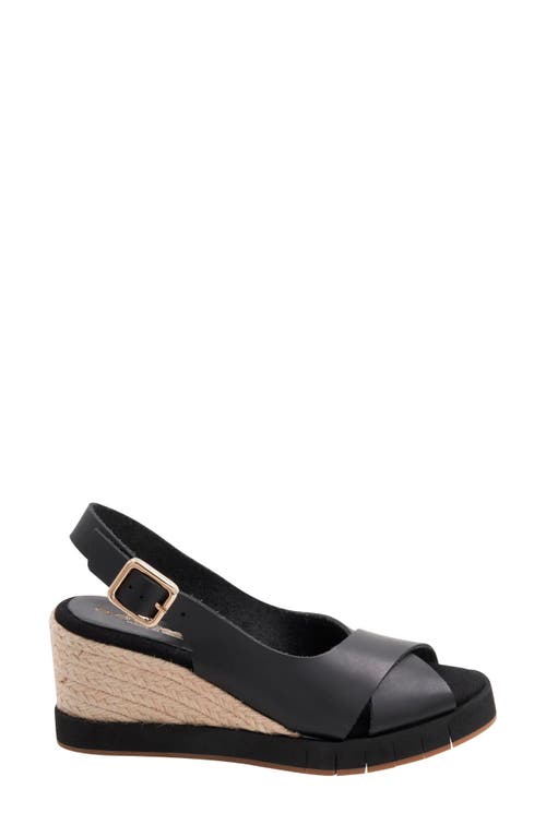 Andre Assous André Assous Foxa Sole Motion Slingback Wedge Sandal In Black