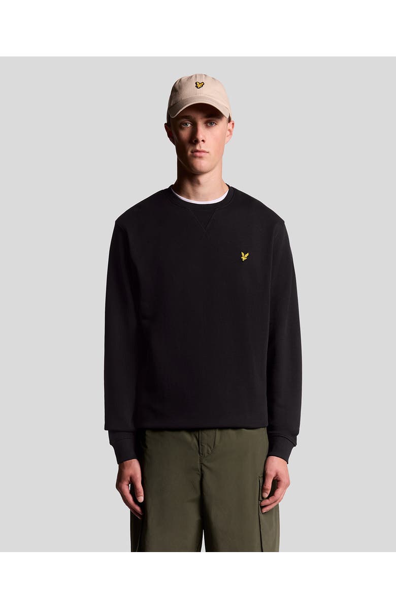 Lyle & Scott Crew Neck Sweater, Main, color, Jet Black