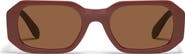 QUAY Hyped Up 38mm Square Sunglasses