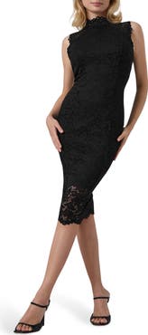 Marciano Michelle Sleeveless Lace Midi Dress