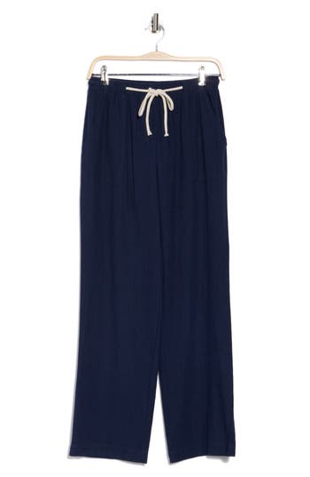 ELIE ELIE TAHARI ELIE ELIE TAHARI DRAWSTRING LINEN BLEND PANTS