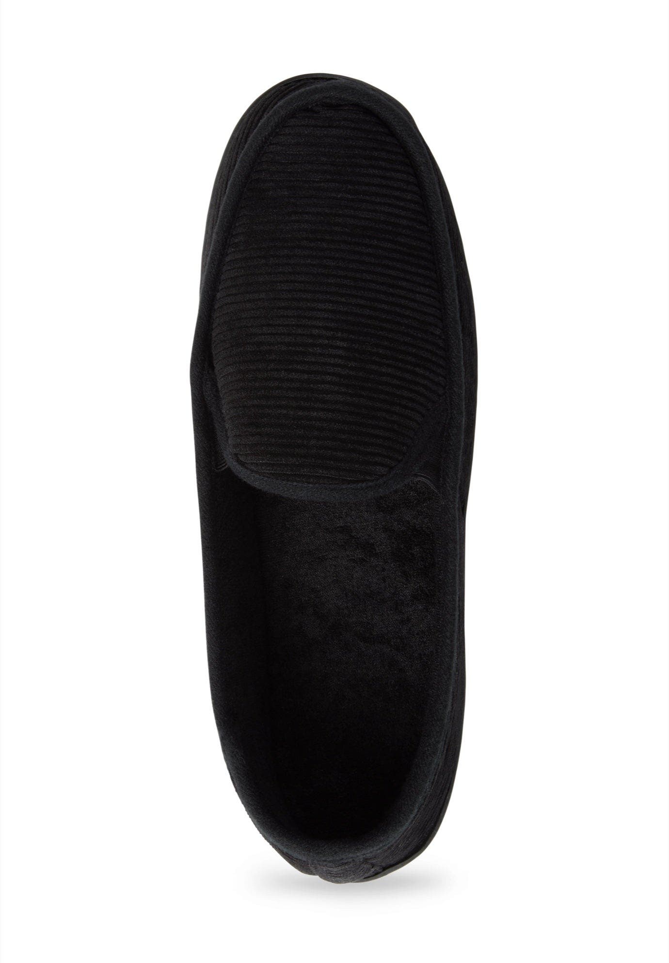 KingSize Cotton Corduroy Slippers, Alternate, color, Black