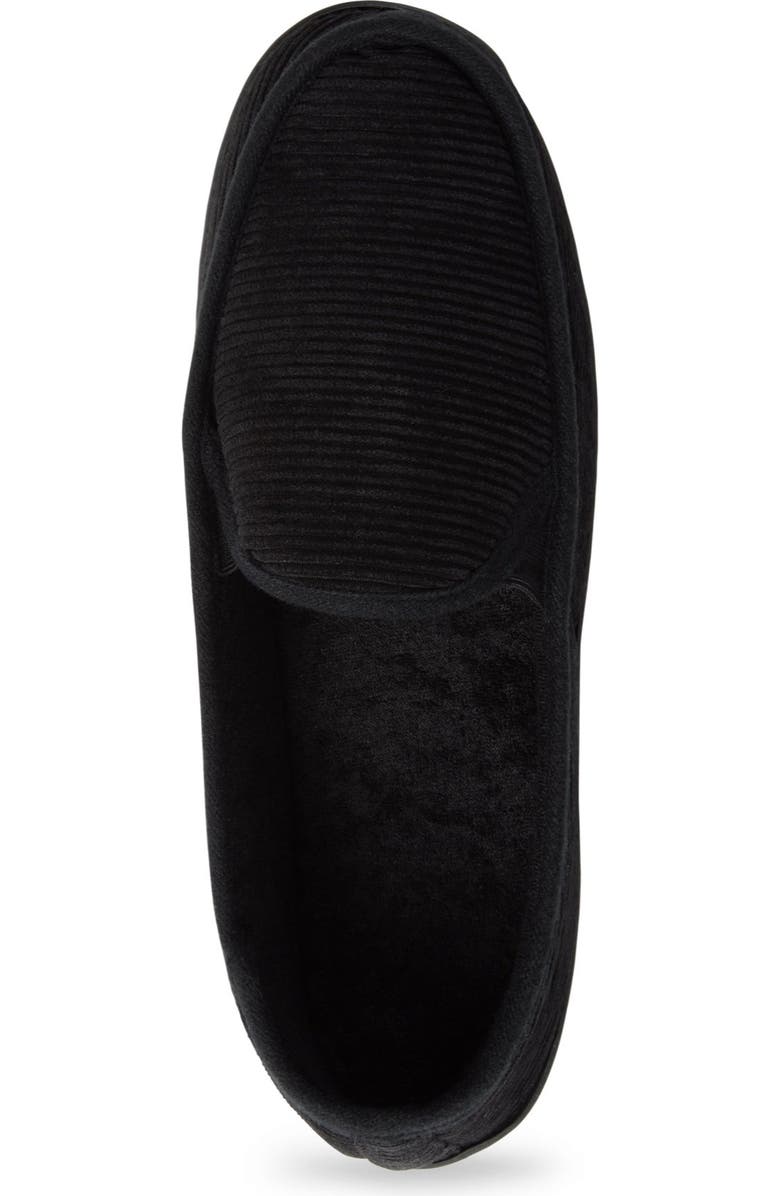 KingSize Cotton Corduroy Slippers, Alternate, color, Black