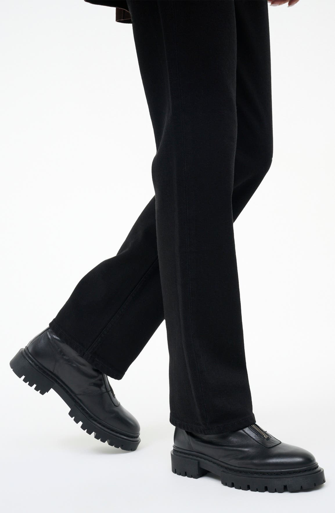 Miles Zip Ankle Boot, Alternate, color, BLACK