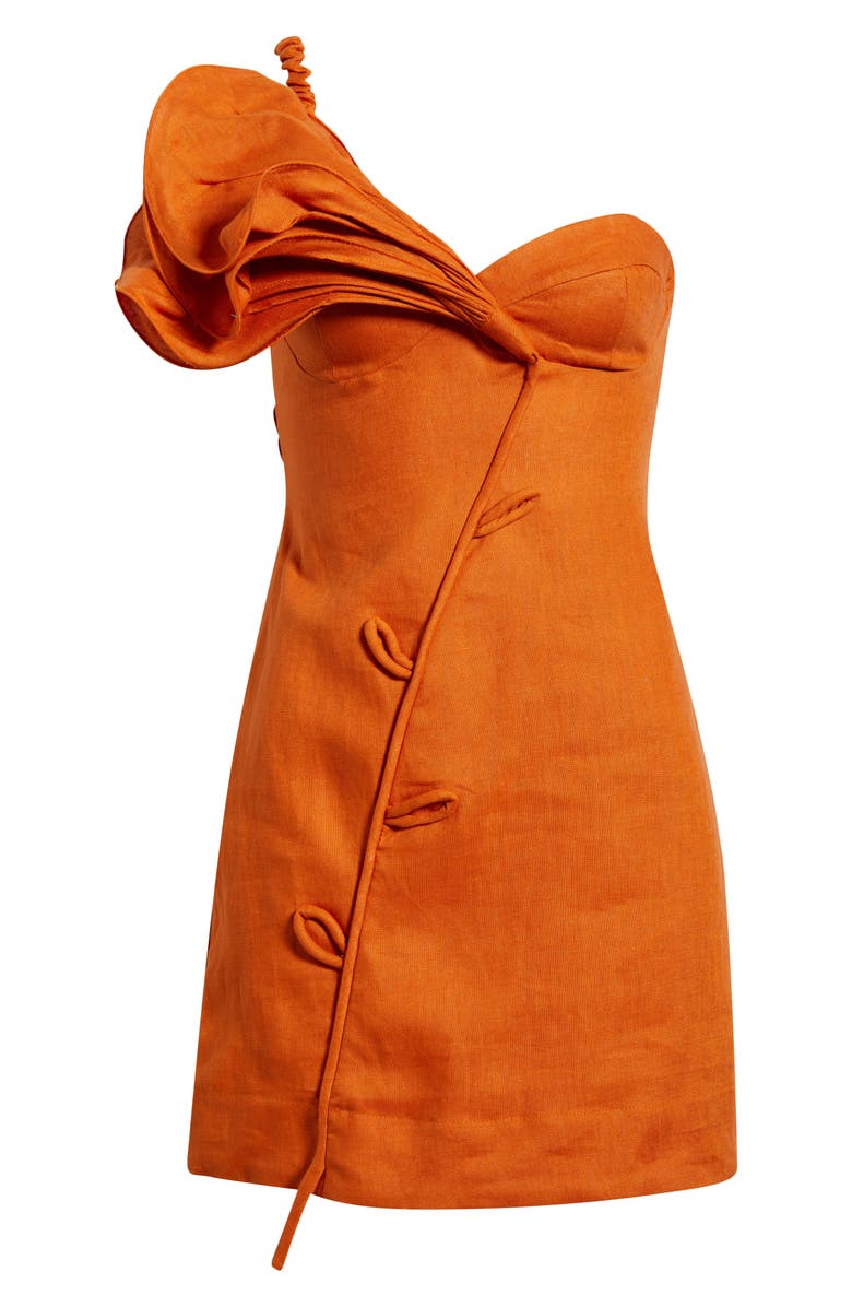 FARM Rio Orange Flower Euroflax<sup>™</sup> Premium Linen Minidress, Alternate, color, Orange