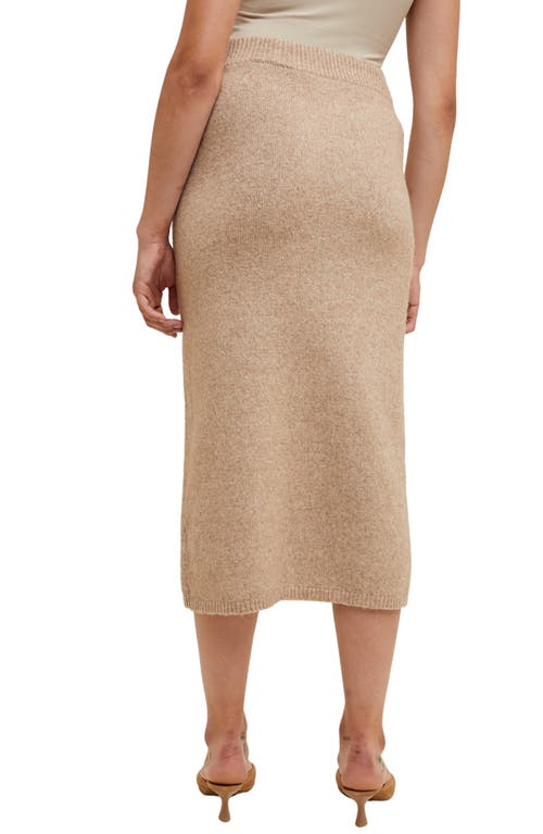 Wishlist Brushed Knit Sweater Midi Skirt In Neutral