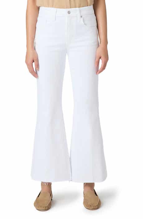 Marlow High Waist Raw Hem Ankle Skimmer Flare Jeans
