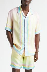 Casablanca For the Love of Dance Silk Camp Shirt