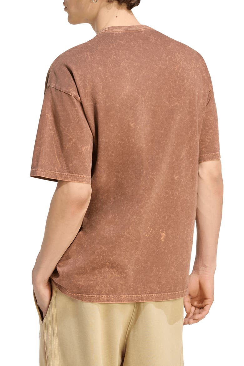 Trefoil Essentials Washed Loose Cotton T-Shirt, Alternate, color, PRELOVED BROWN