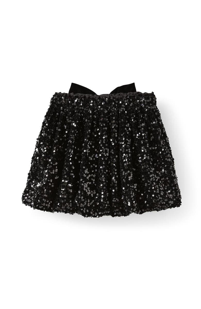 Cotton On Kids Kid's Daisy Embellished Bow Bubble Skirt, Main, color, Varsity Red Plush Sparkle
