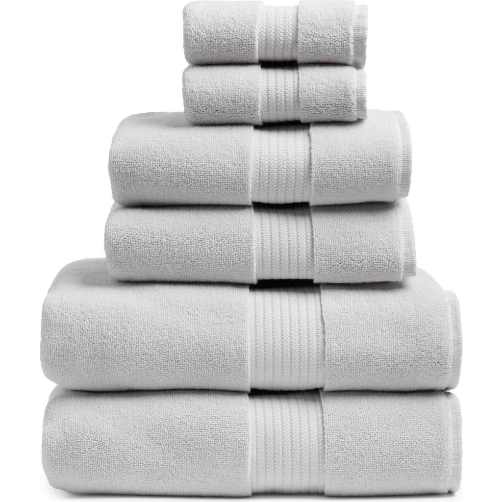 Nordstrom 6-piece Luxury Bath Towel, Hand Towel & Washcloth Set $166 Value In Grey Vapor