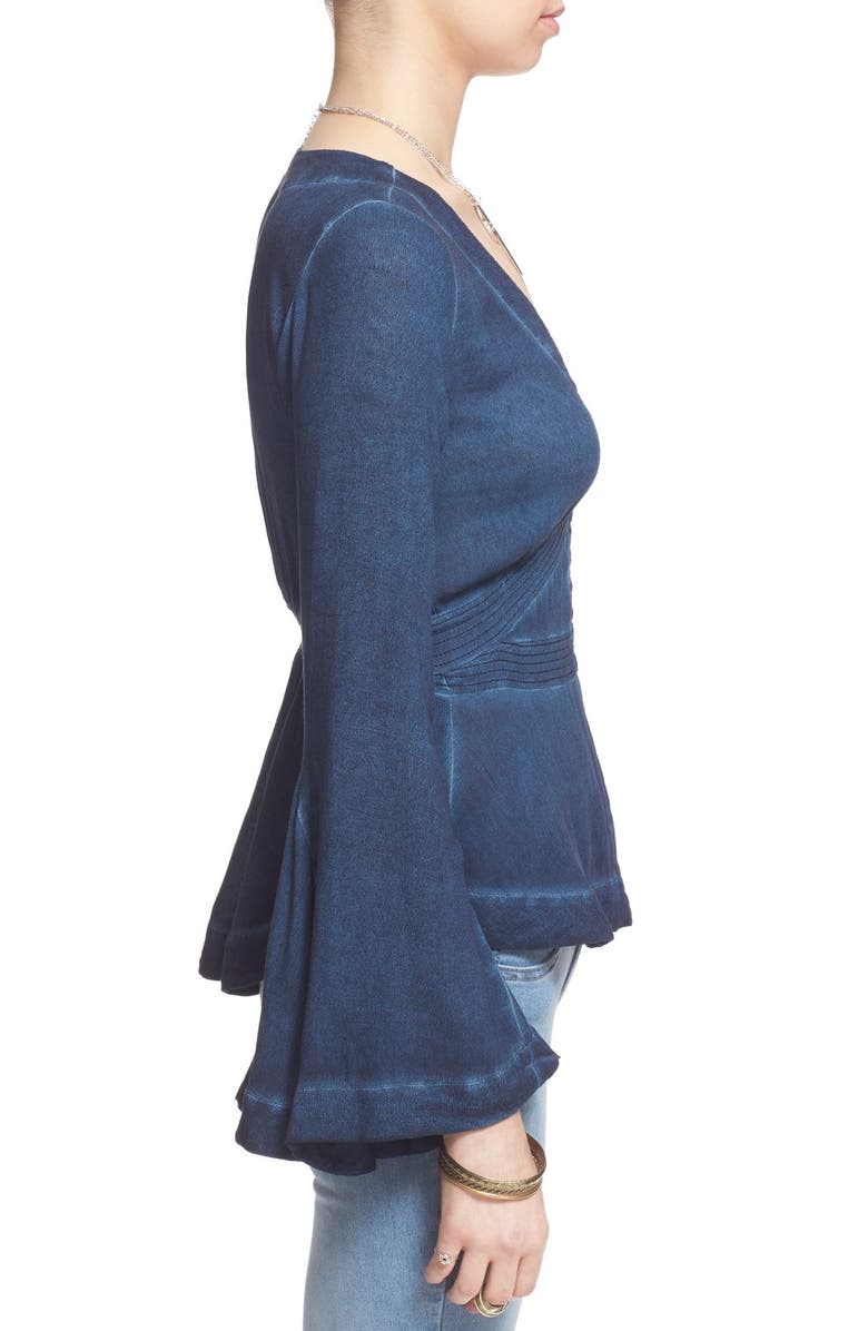 Free People 'Boho' Crepe Blouse, Alternate, color, 