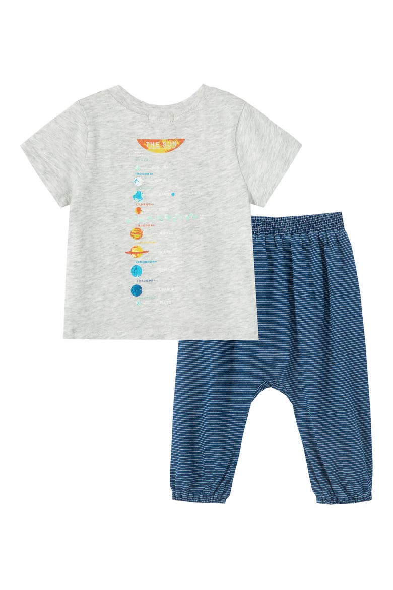 Peek Essential Leon Around Me T-Shirt & Pants Set, Alternate, color, GREY HEATHER