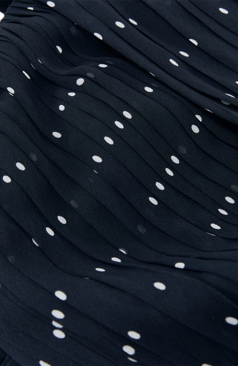 Reiss Margo Polka-Dot Bardot Wide-Leg Jumpsuit, Alternate, color, Navy/ Ivory