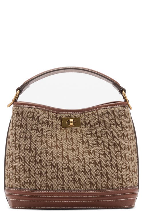 MANGO Mini Logo Jacquard Shopper Bag in Brown at Nordstrom