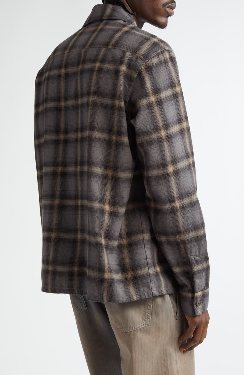 OUR LEGACY Heusen Brushed Plaid Long Sleeve Flannel Camp Shirt, Alternate, color,