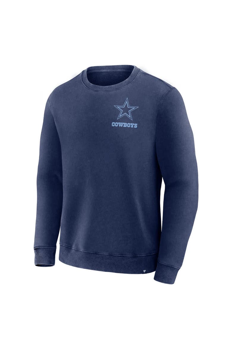 Men's Fanatics Navy Dallas Cowboys Deep Route Pullover Sweatshirt, Alternate, color, Navy