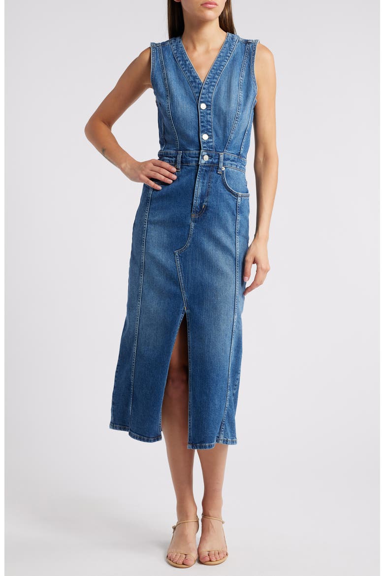Westwood Sleeveless Denim Dress, Main, color, FORGET ME NOT