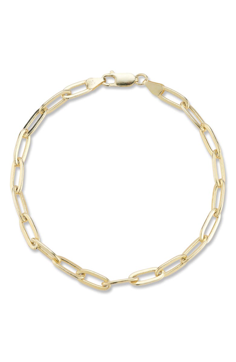 Yield of Men Paper Clip Chain Bracelet, Main, color, Gold