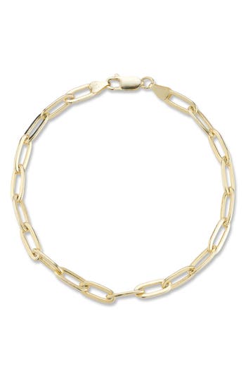 Yield Of Men Paper Clip Chain Bracelet In Gold