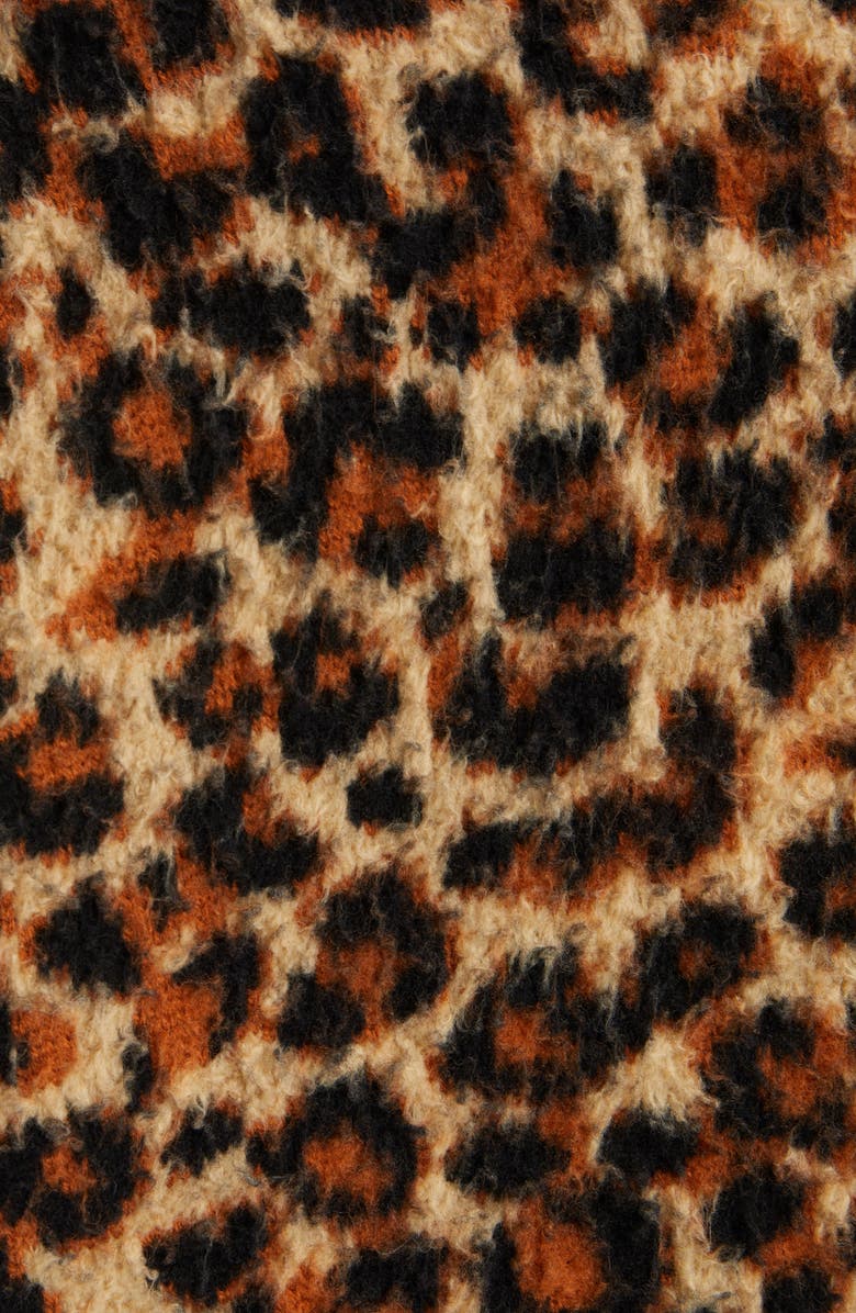 Balenciaga Brushed Leopard Print Sweater, Alternate, color,