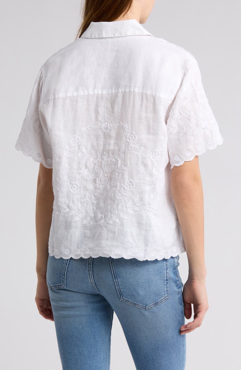 Madewell Scallop Crop Button-Up Utility Shirt, Alternate, color,