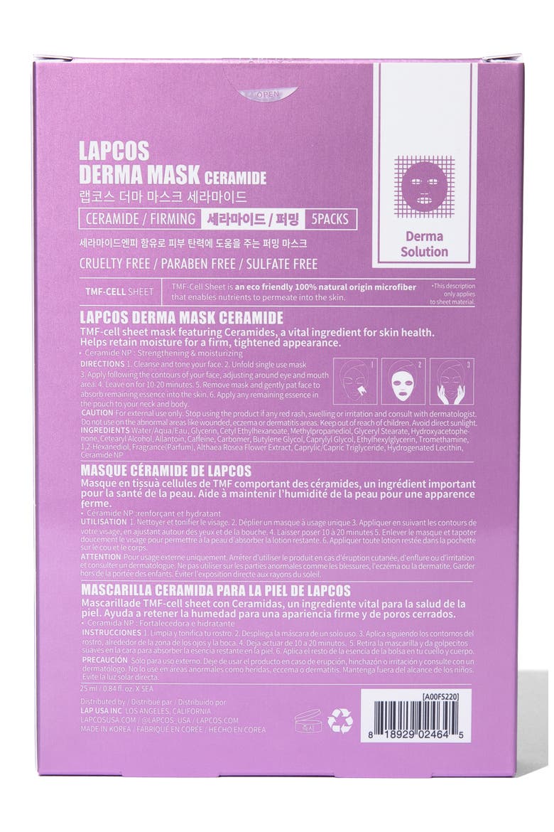 Derma Ceramide Nourishing Sheet Mask, Alternate, color, PINK
