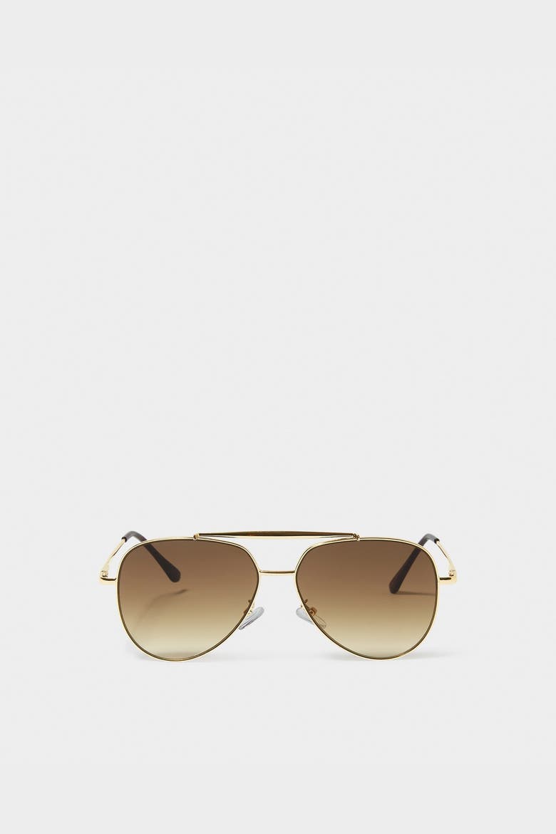 Bali Sunglasses in Gold Metal, Alternate, color, Gold