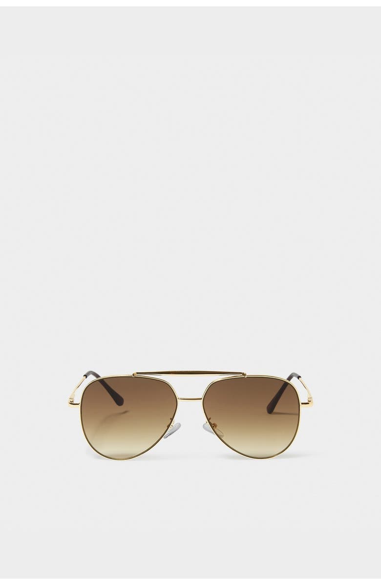 Katie Loxton Bali Sunglasses in Gold Metal, Alternate, color, Gold