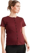 Nom Maternity Avery Button-Front Maternity & Nursing Ribbed Tee
