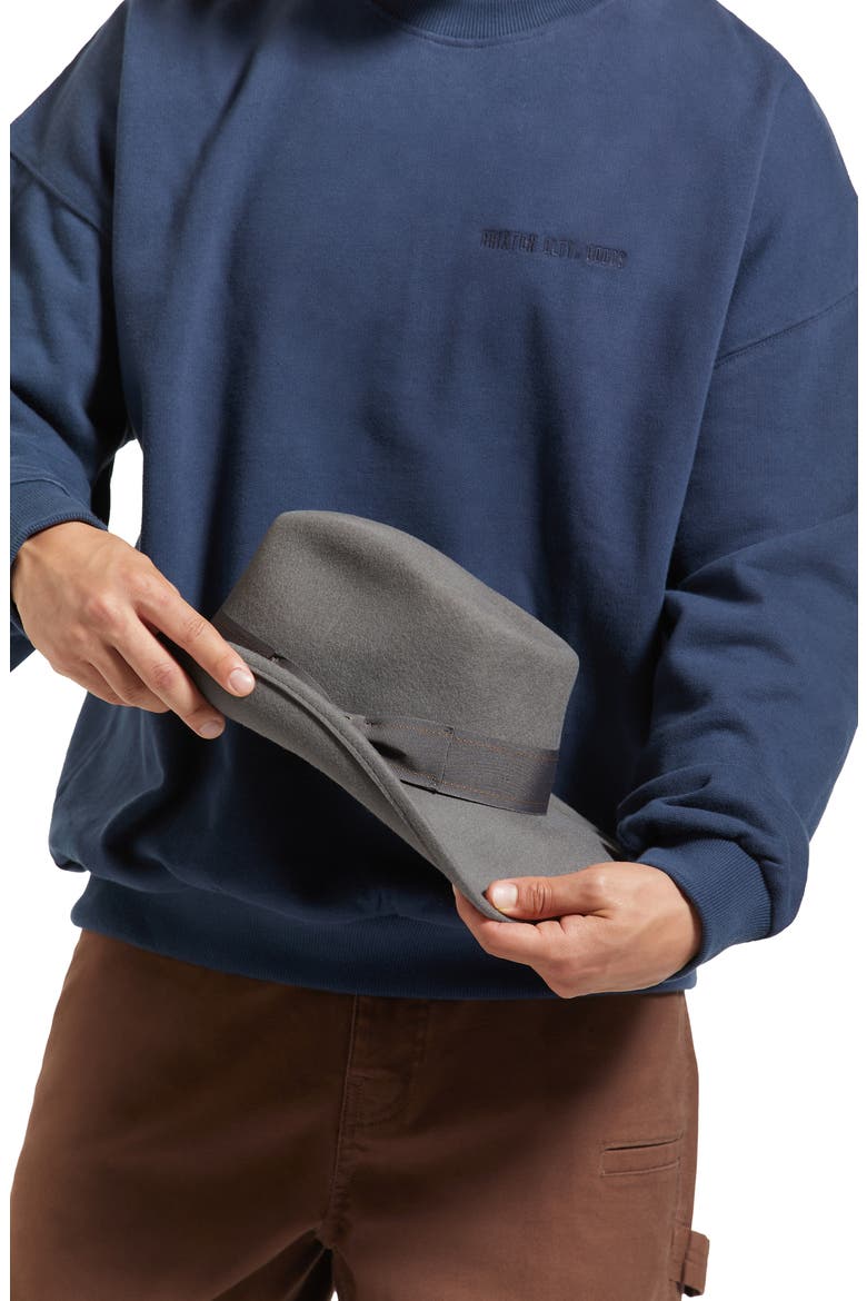 Swindle Wool Fedora, Alternate, color, GREY/ GREY
