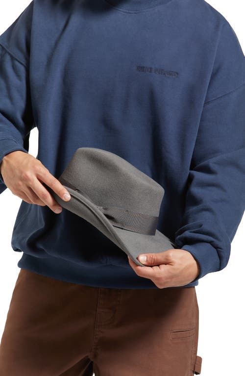 Brixton Swindle Wool Fedora In Grey/grey