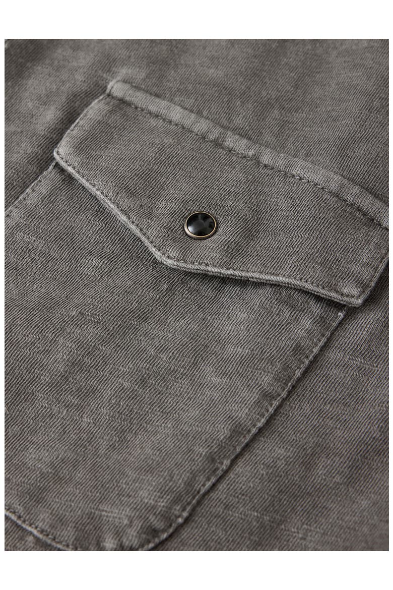 Arvon Knit Organic Cotton Snap-Up Western Shirt, Alternate, color, SEAL GREY