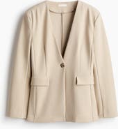 H&M Collarless Jersey Blazer