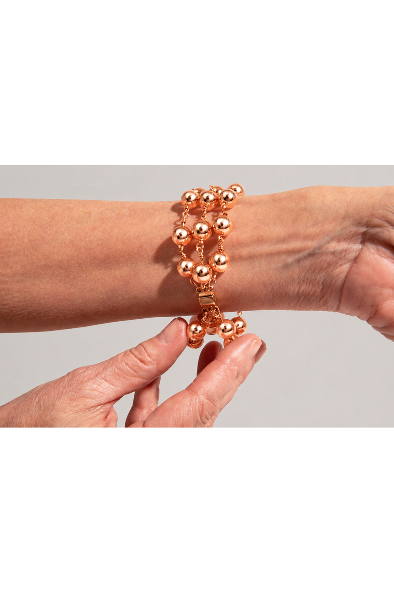 Socialite Hematite Bracelet, Alternate, color, Rose Gold